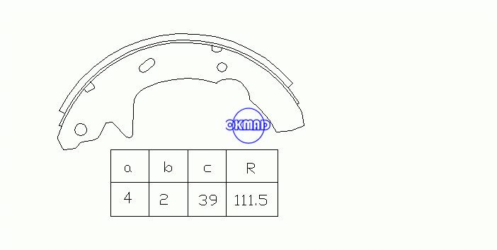 FORD Taurus HYUNDAI Sonata MERCURY Sable Drum Brake shoes FMSI:1395-S599 OEM:F2DZ-2200-B, OK-BS216R